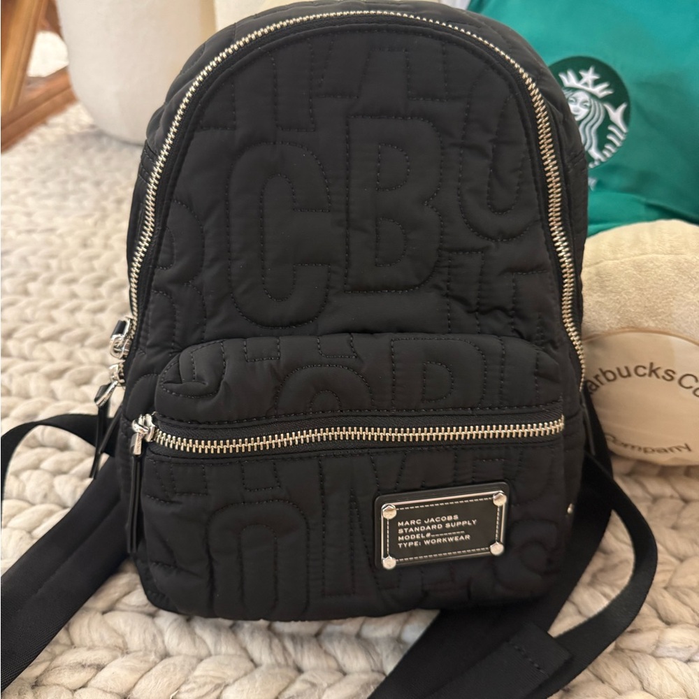 NWT Marc Jacobs Outlet QUILTED NYLON SMALL BACKPACK Black 4S4HBP002H02